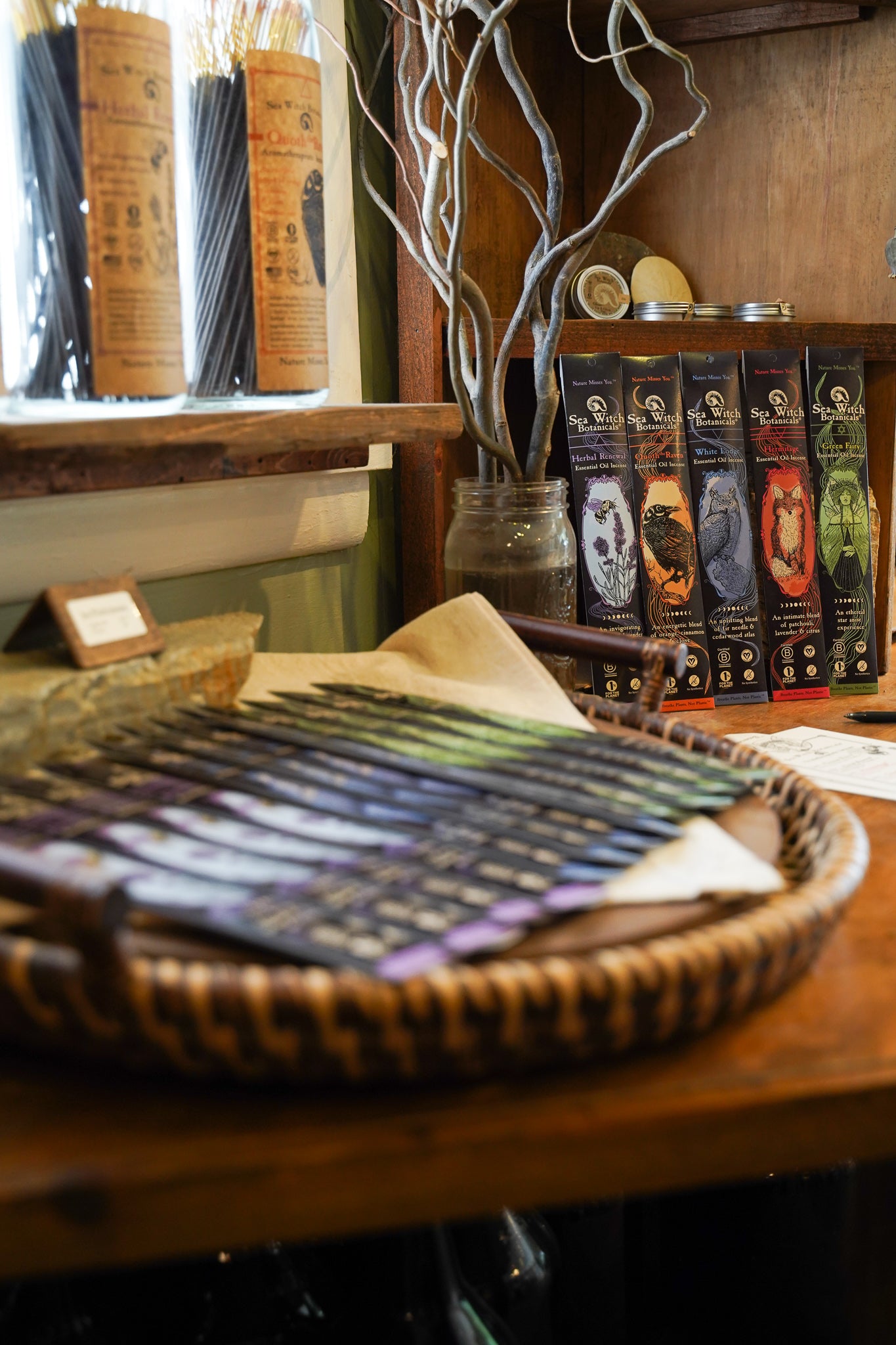 Incense setup at Wildish Botanicals