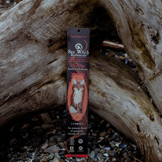 Grapefruit and patchouli, the botanical extracts in our all-natural Hermitage incense.