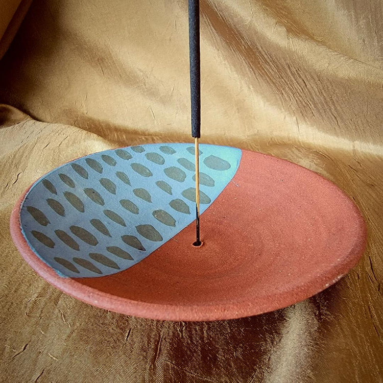 RAIN red clay incense holder