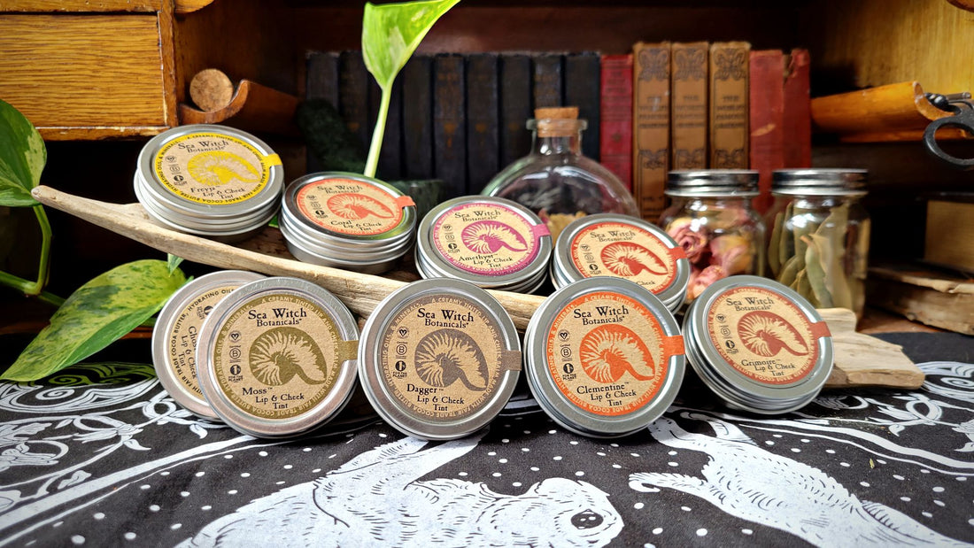 Sea Witch Botanicals Versatile Vegan Lip & Cheek Tints in Reusable Tins