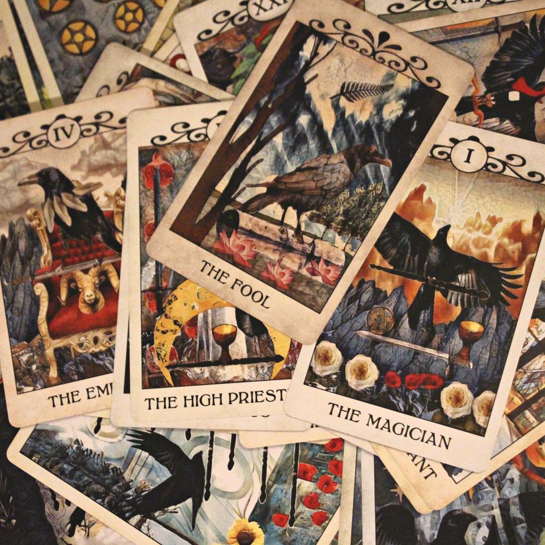 Cards from the Crow Tarot deck