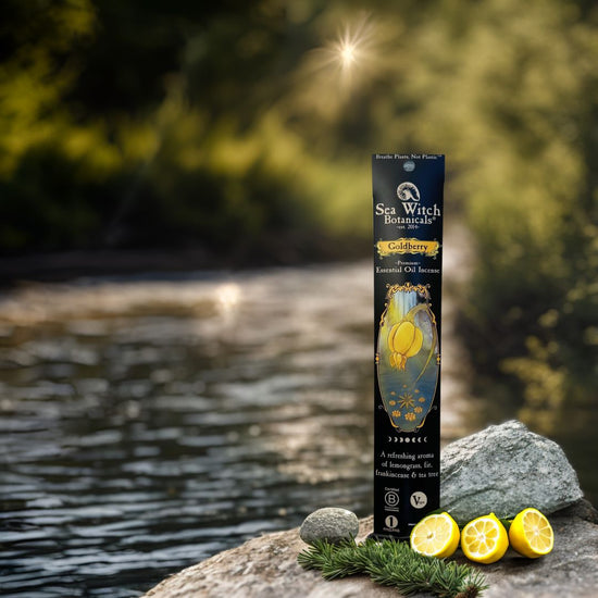 Goldberry Incense: with All-Natural Lemongrass, Fir, Frankincense, & Tea Tree