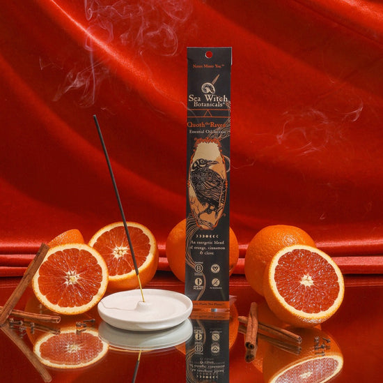 Quoth the Raven Incense: with All-Natural Orange, Cinnamon, & Clove Essential Oils