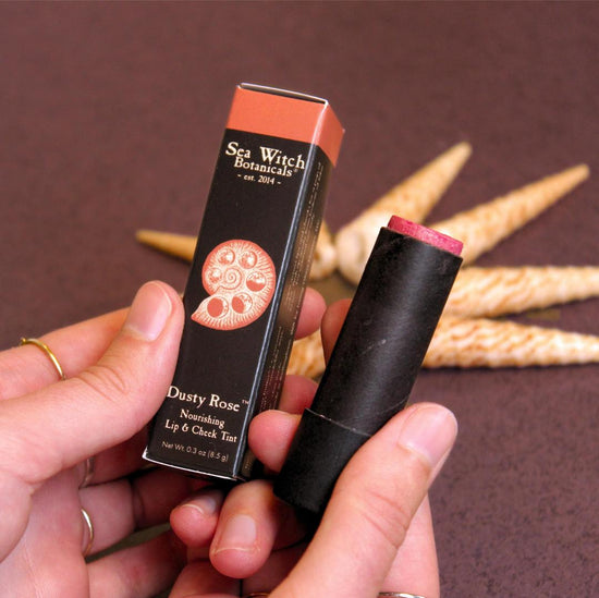 Dusty Rose Lipstick: Tinted Balm for Lips, Cheeks, & Eyelids