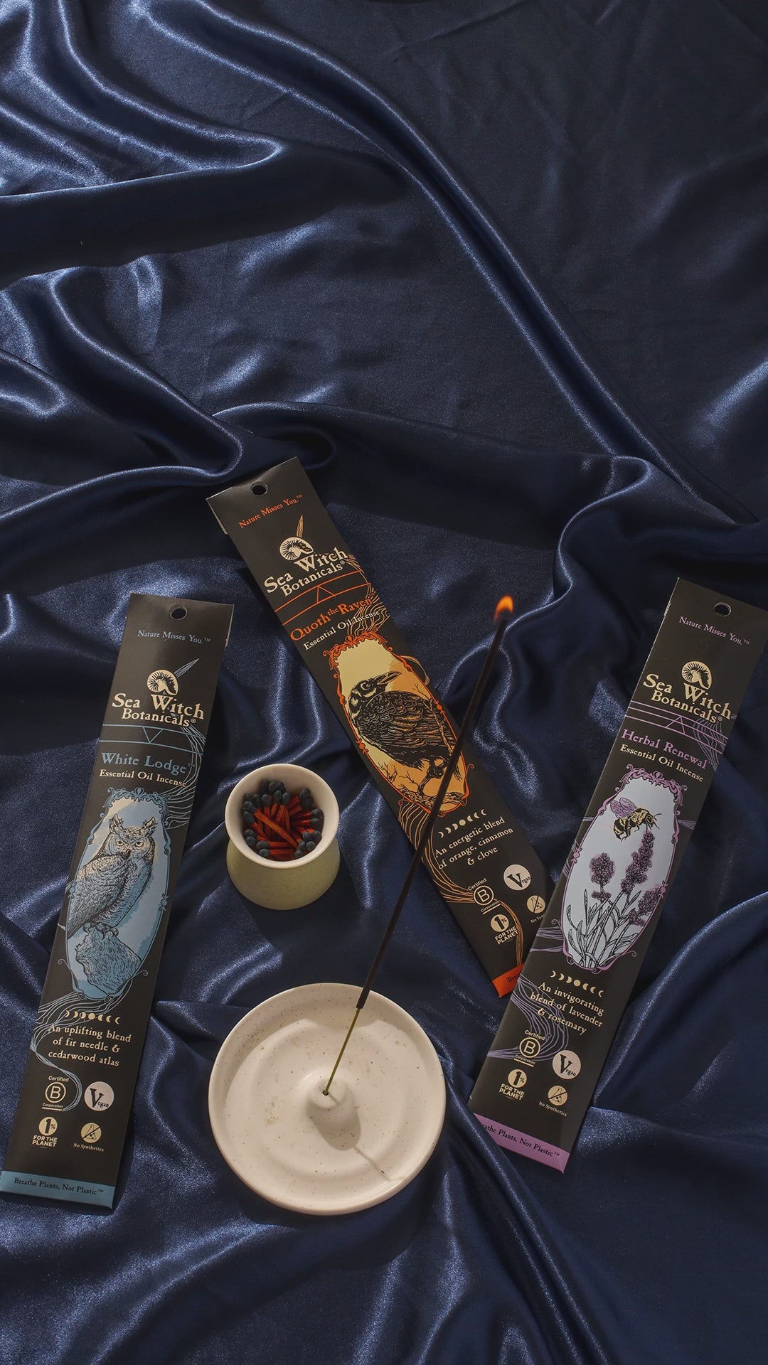 Take Flight Triad: Essential Oil Incense Starter Set