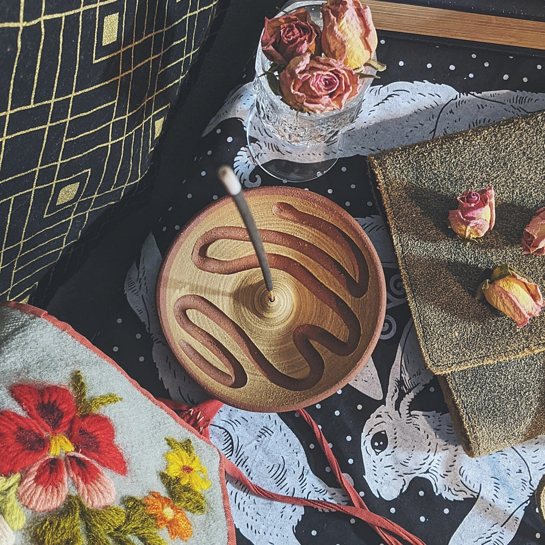 Red Clay Incense Holders by Twig Earthgoods