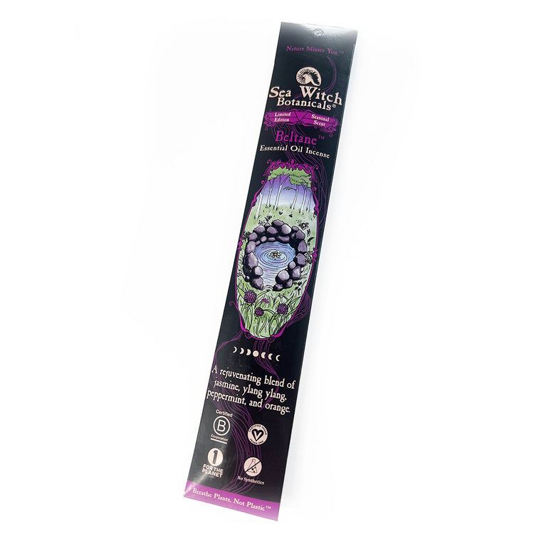 Beltane Summer Seasonal Incense with Jasmine, ylang ylang, frankincense on a white background