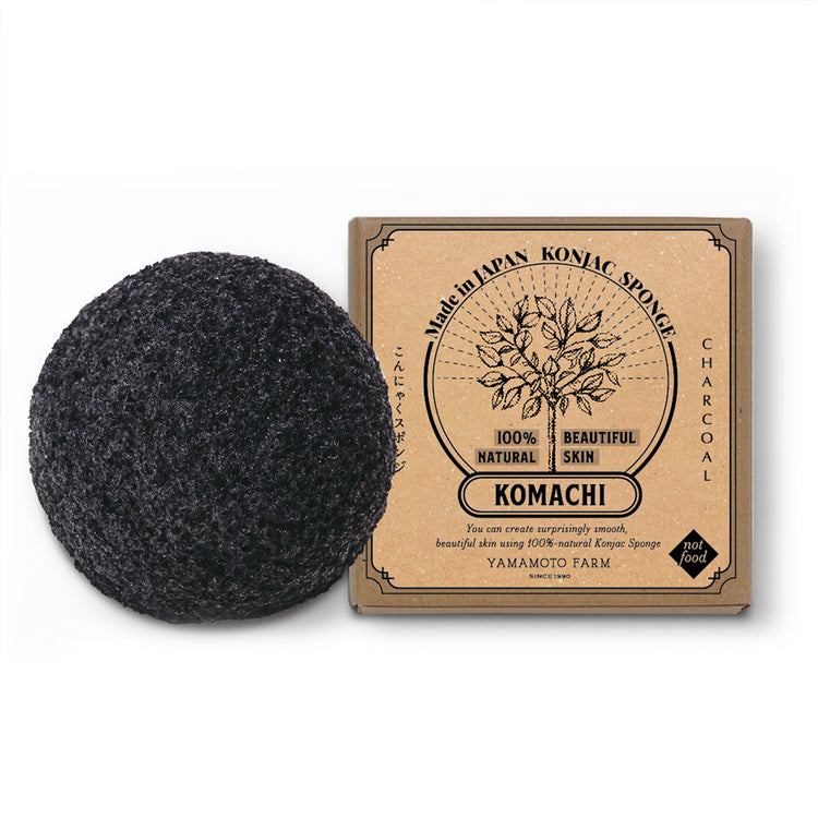 Komachi Konjac Facial Sponge-Facial Care-Yamamoto Farms-Charcoal-Sea Witch Botanicals