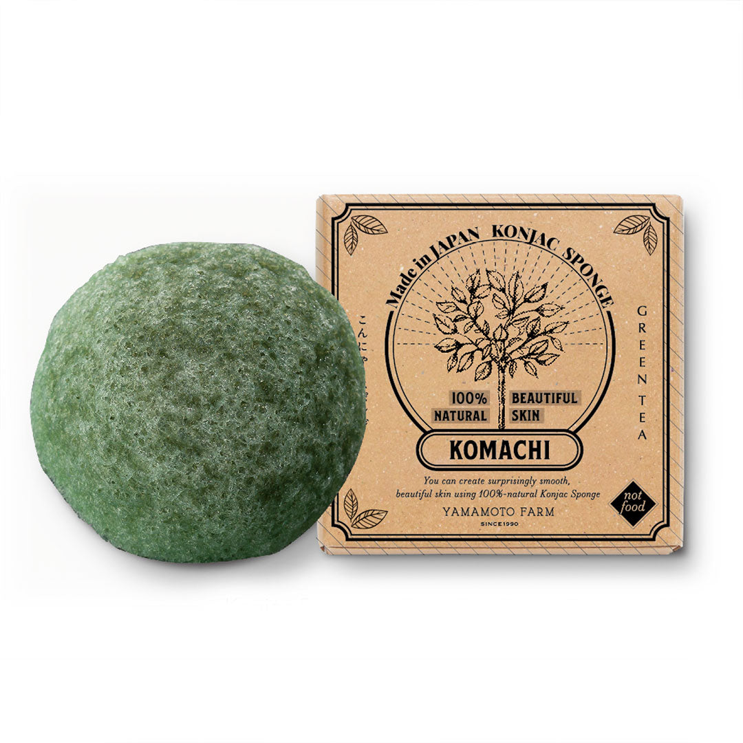 Komachi Konjac Facial Sponge-Facial Care-Yamamoto Farms-Green Tea-Sea Witch Botanicals
