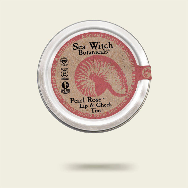 Pearl Rose vegan lip tint, cheek tint from Sea Witch Botanicals