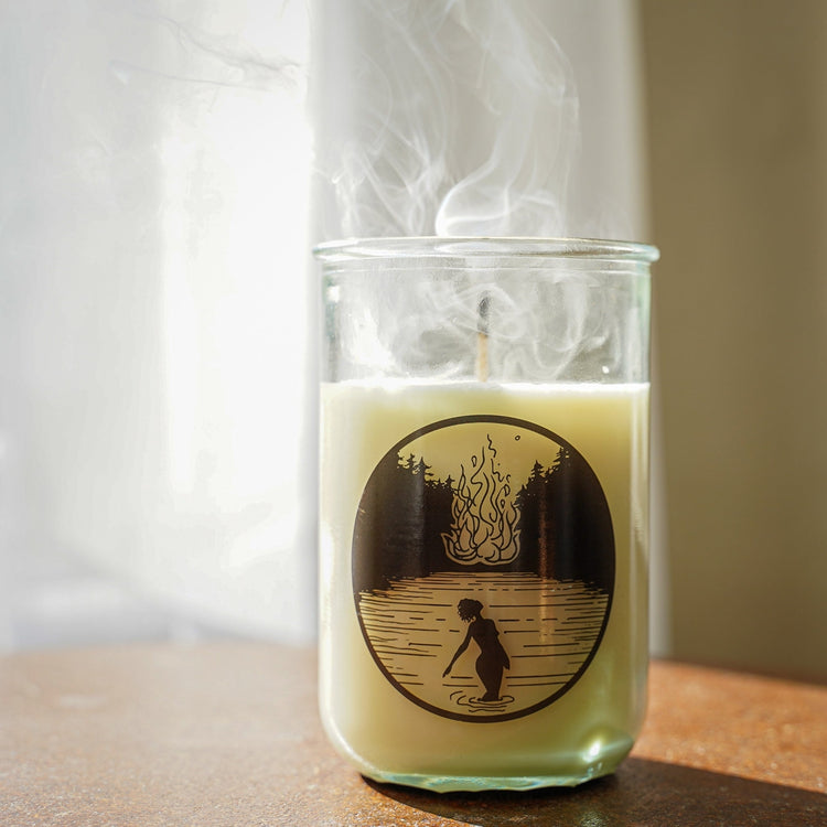 Litha summer candle smoking