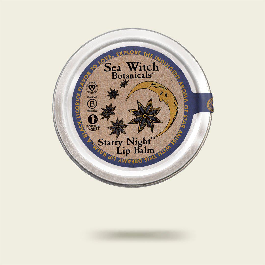 Starry Night lip balm with Star Anise from Sea Witch Botanicals