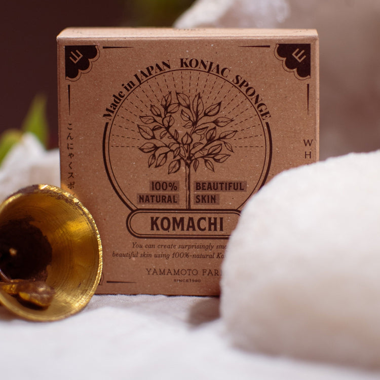 Komachi Konjac Facial Sponge-Facial Care-Yamamoto Farms-White-Sea Witch Botanicals